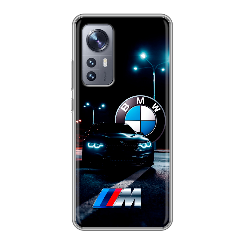Силиконовый чехол на Xiaomi 12X с принтом БМВ BMW Силиконовый чехол на Xiaomi 12X с принтом БМВ BMW