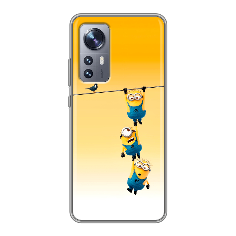 Силиконовый чехол на Xiaomi 12X с принтом Миньоны Силиконовый чехол на Xiaomi 12X с принтом Миньоны