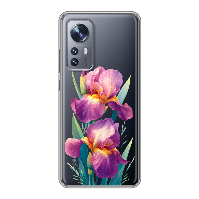 Силиконовый чехол на Xiaomi 12X с принтом Цветы орхидеи Силиконовый чехол на Xiaomi 12X с принтом Цветы орхидеи