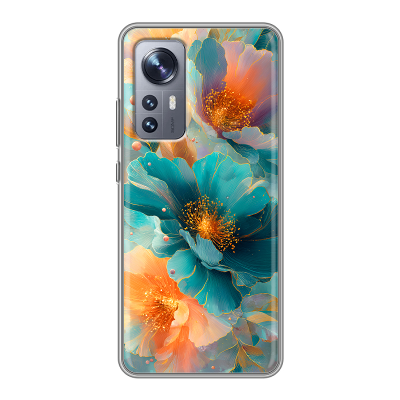 Силиконовый чехол на Xiaomi 12X с принтом Цветы Силиконовый чехол на Xiaomi 12X с принтом Цветы