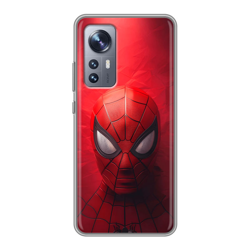 Силиконовый противоударный чехол на Xiaomi 12X с принтом Spiderman Человек паук Силиконовый противоударный чехол на Xiaomi 12X с принтом Spiderman Человек паук