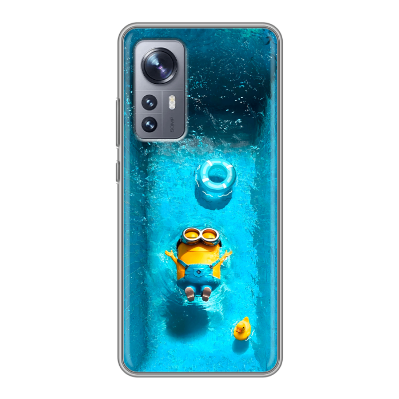 Силиконовый чехол на Xiaomi 12X с принтом Миньоны Силиконовый чехол на Xiaomi 12X с принтом Миньоны