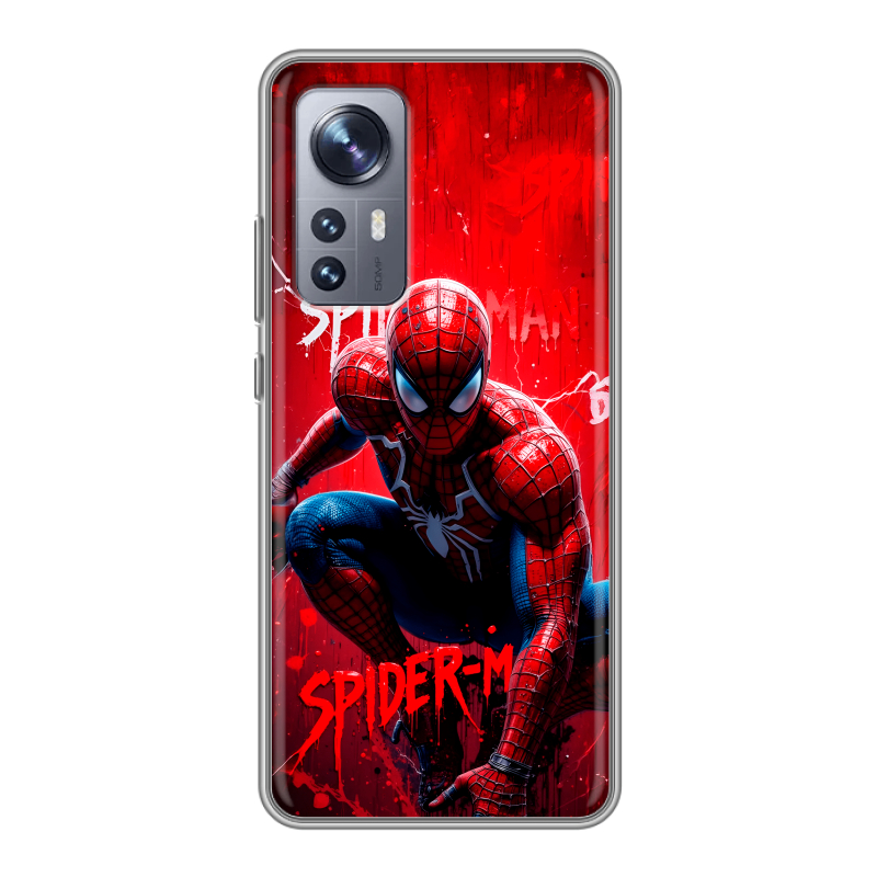 Силиконовый чехол на Xiaomi 12X с принтом Spiderman Человек паук Силиконовый чехол на Xiaomi 12X с принтом Spiderman Человек паук
