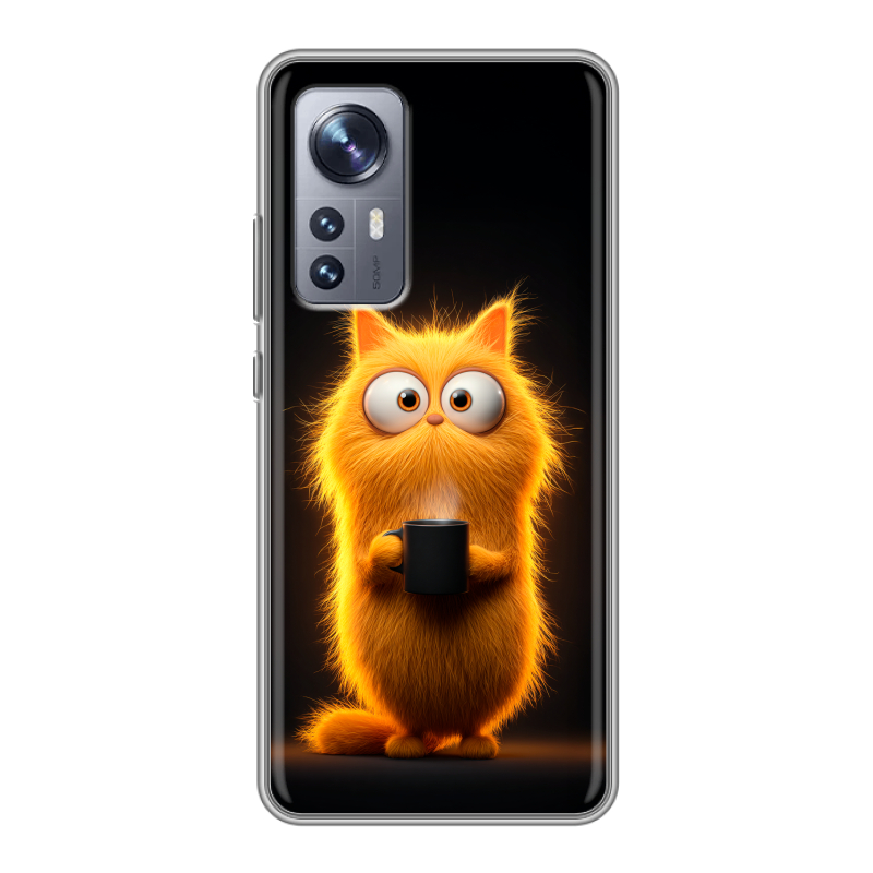 Силиконовый чехол на Xiaomi 12X с принтом Смешной кот Силиконовый чехол на Xiaomi 12X с принтом Смешной кот