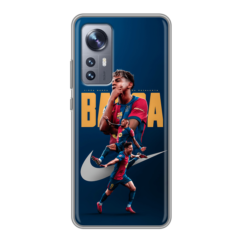 Силиконовый чехол на Xiaomi 12X с принтом Барселона Barca Yamal Силиконовый чехол на Xiaomi 12X с принтом Барселона Barca Yamal