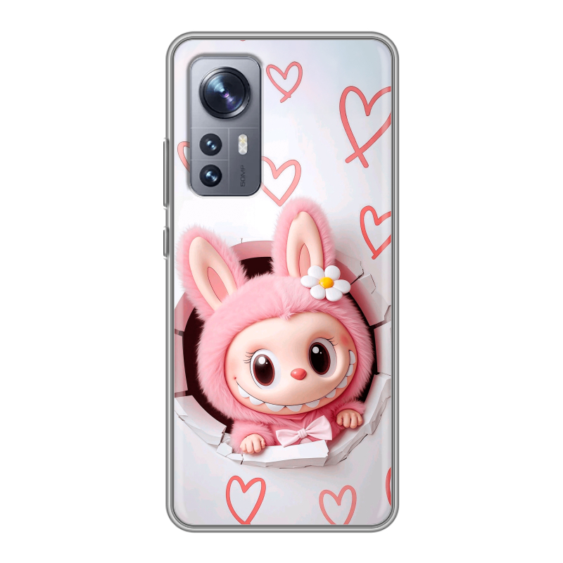 Силиконовый чехол на Xiaomi 12X с принтом Labubu Лабубу Силиконовый чехол на Xiaomi 12X с принтом Labubu Лабубу
