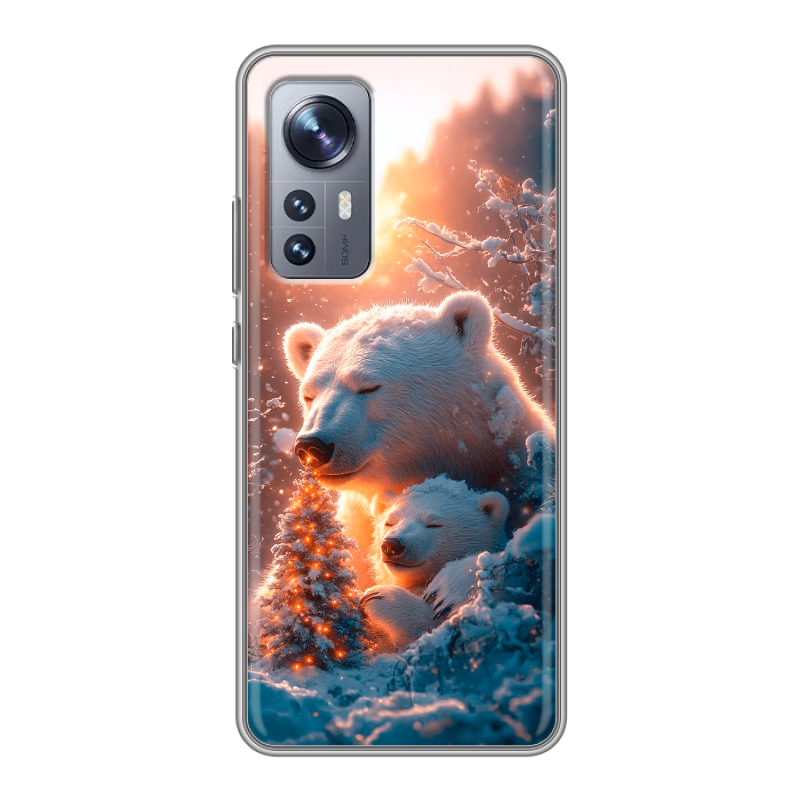 Силиконовый чехол на Xiaomi 12X с принтом Новый год Силиконовый чехол на Xiaomi 12X с принтом Новый год
