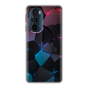 Силиконовый чехол на Motorola Edge 30 Pro с принтом Геометрия неона Силиконовый чехол на Motorola Edge 30 Pro с принтом Геометрия неона