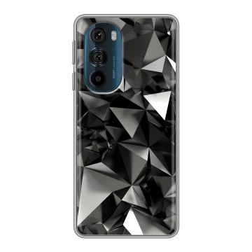 Силиконовый чехол на Motorola Edge 30 Pro с принтом Черные кристаллы Силиконовый чехол на Motorola Edge 30 Pro с принтом Черные кристаллы