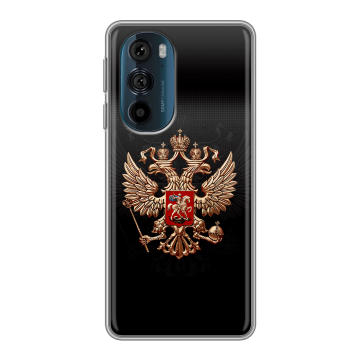 Силиконовый чехол на Motorola Edge 30 Pro с принтом Герб России Силиконовый чехол на Motorola Edge 30 Pro с принтом Герб России