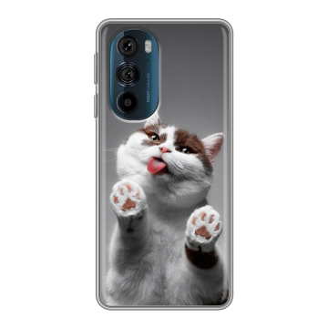 Силиконовый чехол на Motorola Edge 30 Pro с принтом Коты Силиконовый чехол на Motorola Edge 30 Pro с принтом Коты