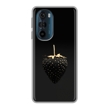 Силиконовый чехол на Motorola Edge 30 Pro с принтом Черная клубника Силиконовый чехол на Motorola Edge 30 Pro с принтом Черная клубника