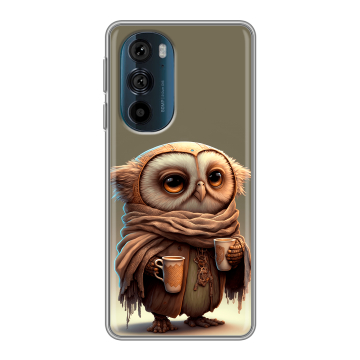 Силиконовый чехол на Motorola Edge 30 Pro с принтом Сова Силиконовый чехол на Motorola Edge 30 Pro с принтом Сова