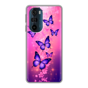 Силиконовый чехол на Motorola Edge 30 Pro с принтом Бабочки
