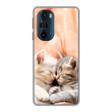 Силиконовый чехол на Motorola Edge 30 Pro с принтом Котята