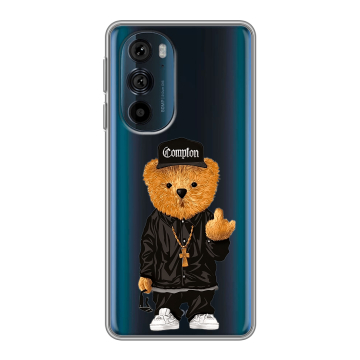 Силиконовый чехол на Motorola Edge 30 Pro с принтом Мишка