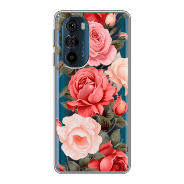 Силиконовый чехол на Motorola Edge 30 Pro с принтом Розы