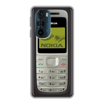 Силиконовый чехол на Motorola Edge 30 Pro с принтом Ретро Нокия Силиконовый чехол на Motorola Edge 30 Pro с принтом Ретро Нокия