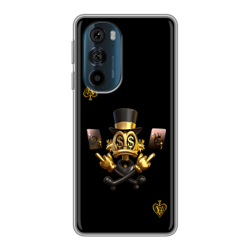 Силиконовый чехол на Motorola Edge 30 Pro с принтом Золотой скрудж макдак Силиконовый чехол на Motorola Edge 30 Pro с принтом Золотой скрудж макдак