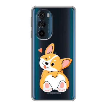 Силиконовый чехол на Motorola Edge 30 Pro с принтом Корги