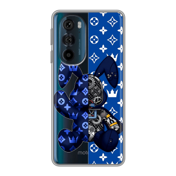 Силиконовый чехол на Motorola Edge 30 Pro с принтом Луи робот