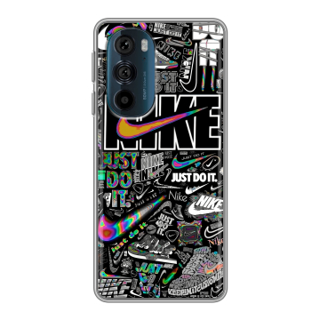 Силиконовый чехол на Motorola Edge 30 Pro с принтом Найк