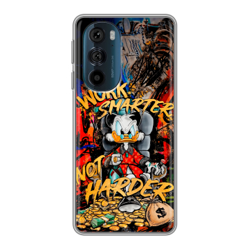 Силиконовый чехол на Motorola Edge 30 Pro с принтом Дональд Дак Деньги Силиконовый чехол на Motorola Edge 30 Pro с принтом Дональд Дак Деньги