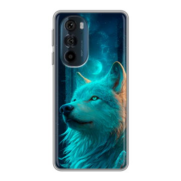 Силиконовый чехол на Motorola Edge 30 Pro с принтом бабочки саккура