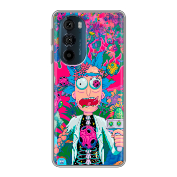 Силиконовый чехол на Motorola Edge 30 Pro с принтом Рик и Морти Rick Morty