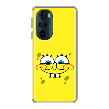 Силиконовый чехол на Motorola Edge 30 Pro с принтом спанчбоб спанч боб Силиконовый чехол на Motorola Edge 30 Pro с принтом спанчбоб спанч боб