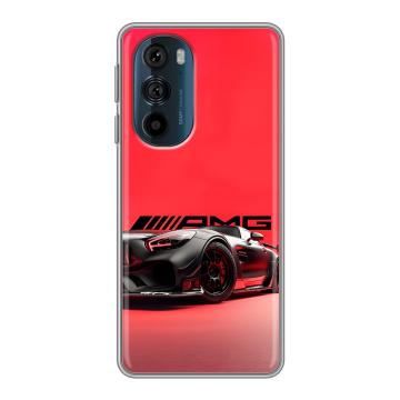 Силиконовый чехол на Motorola Edge 30 Pro с принтом Мерседес Mercedes AMG