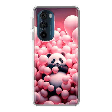 Силиконовый чехол на Motorola Edge 30 Pro с принтом Панда