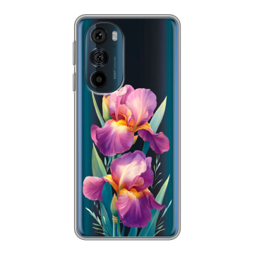 Силиконовый чехол на Motorola Edge 30 Pro с принтом Цветы орхидеи