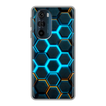 Силиконовый чехол на Motorola Edge 30 Pro с принтом Неоновые соты