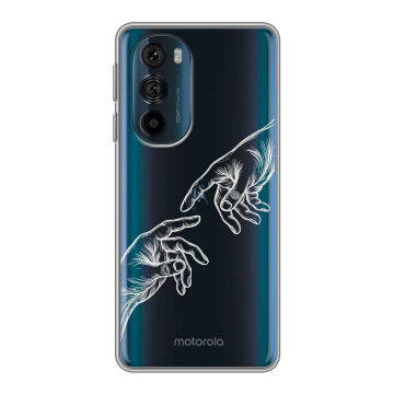Силиконовый чехол на Motorola Edge 30 Pro с принтом Сотворение мира