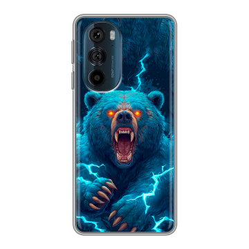 Силиконовый чехол на Motorola Edge 30 Pro с принтом Медведь