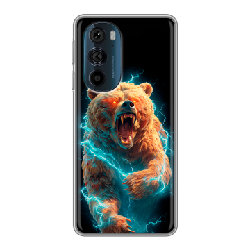 Силиконовый чехол на Motorola Edge 30 Pro с принтом Медведь