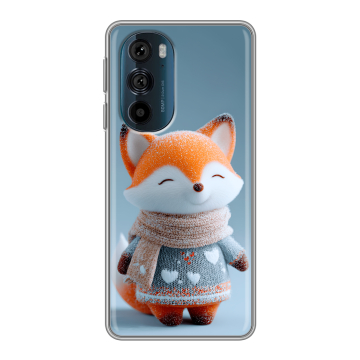 Силиконовый чехол на Motorola Edge 30 Pro с принтом Лиса