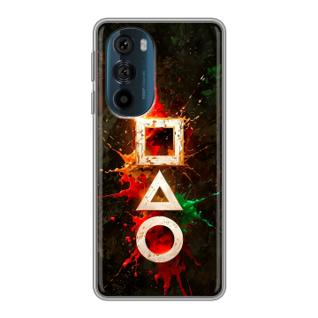 Силиконовый чехол на Motorola Edge 30 Pro с принтом Squid Game Игра кальмара