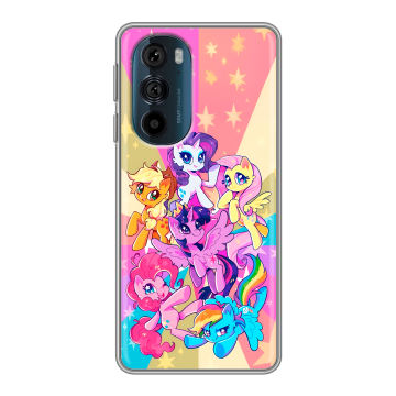 Силиконовый чехол на Motorola Edge 30 Pro с принтом My little pony Дружба чудо Силиконовый чехол на Motorola Edge 30 Pro с принтом My little pony Дружба чудо