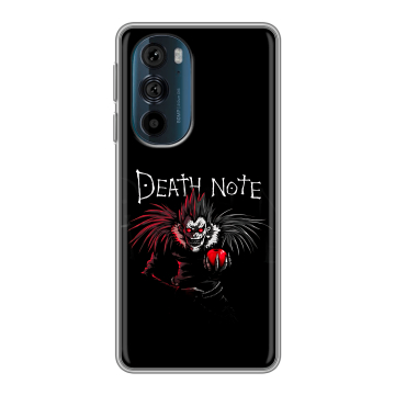 Силиконовый чехол на Motorola Edge 30 Pro с принтом Death note Тетрадь смерти