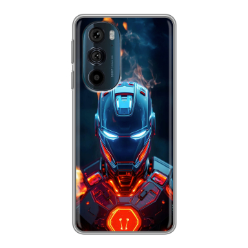 Силиконовый чехол на Motorola Edge 30 Pro с принтом IronMan Железный человек