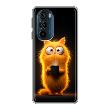 Силиконовый чехол на Motorola Edge 30 Pro с принтом Смешной кот