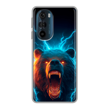 Силиконовый чехол на Motorola Edge 30 Pro с принтом Медведь