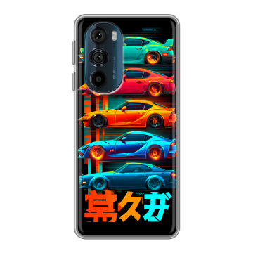Силиконовый чехол на Motorola Edge 30 Pro с принтом машины тачки