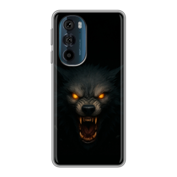 Силиконовый чехол на Motorola Edge 30 Pro с принтом Волк