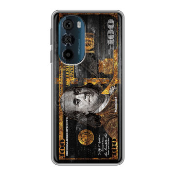 Силиконовый чехол на Motorola Edge 30 Pro с принтом Доллар деньги