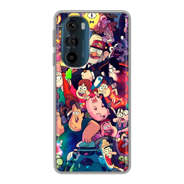 Силиконовый чехол на Motorola Edge 30 Pro с принтом Gravity Falls Гравити Фолз