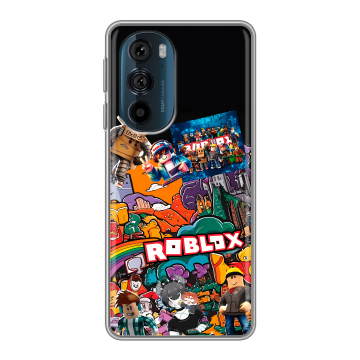 Силиконовый чехол на Motorola Edge 30 Pro с принтом Roblox Роблокс Силиконовый чехол на Motorola Edge 30 Pro с принтом Roblox Роблокс