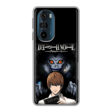 Силиконовый чехол на Motorola Edge 30 Pro с принтом Death note Тетрадь смерти